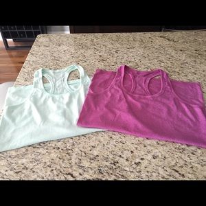 TWO Lululemon Swiftly Tech Racerback tanks size 8